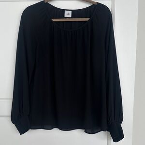 Cabi Elegant Round Trip Black Blouse